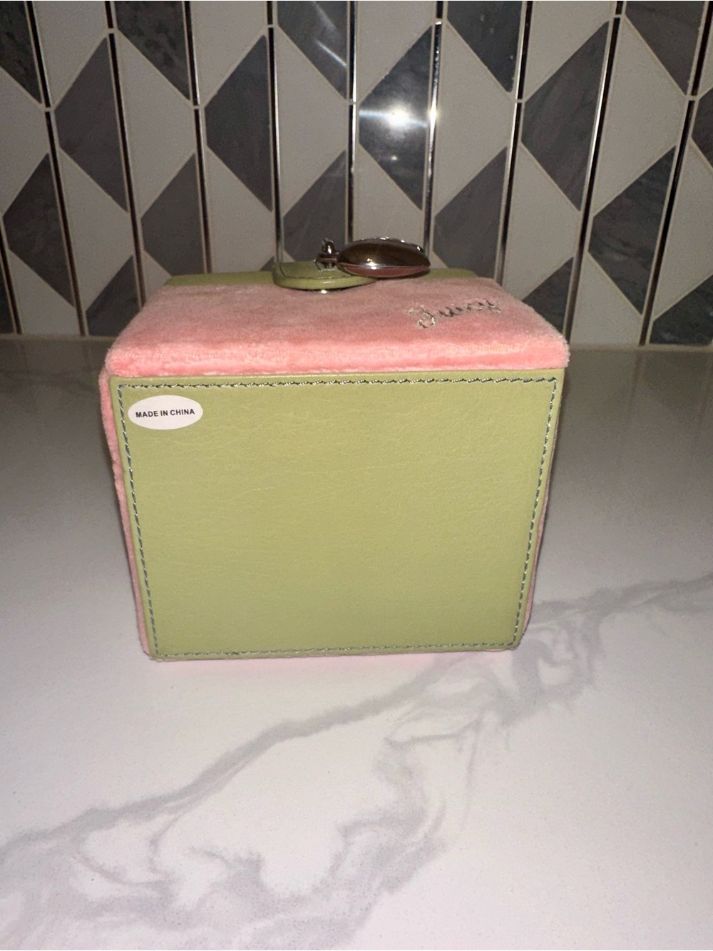 Y2K Vintage Juicy Couture Juicy Bling Pink Velour Jewelry Box - Picture 5 of 7